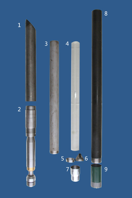 92mm قطر 3.5 بوصة Denison Core برميل برميل خرساني أساسي
